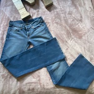 7 for all mankind Boot Cut Distressed Jeans